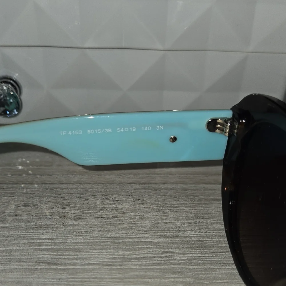 Tiffany & Co. Dark Brown Sunglasses with Turquoise Case - Picture 5 of 16